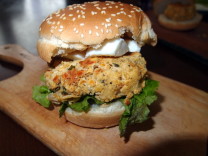 Garbonzo cashew burger